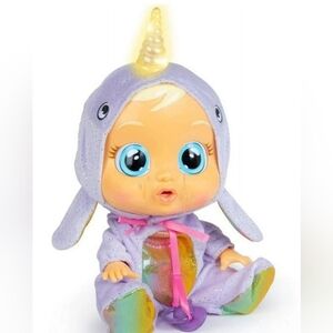 NWT Cry Babies Special Edition Narvie Narwhal Doll - Purple